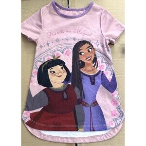 Disney Store Wish Movie Asha Dahlia Pink Girl Night Dress